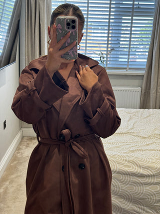Sophie Suede Trench