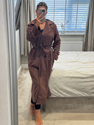 Sophie Suede Trench