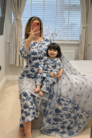 Blue Flora Mummy & Me