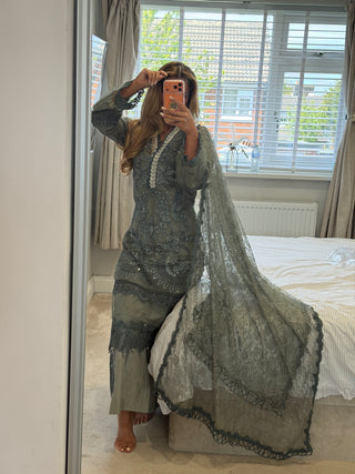 Maria Khaki Lace x