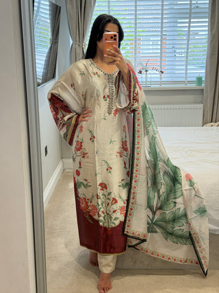 Maria Kaftan White Blossom x
