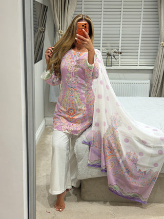 Pastel Print Purple x