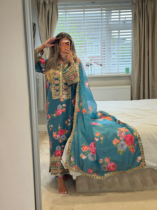 Maria Kaftan Teal x