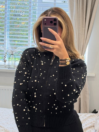 Pearls & Knit Jacket