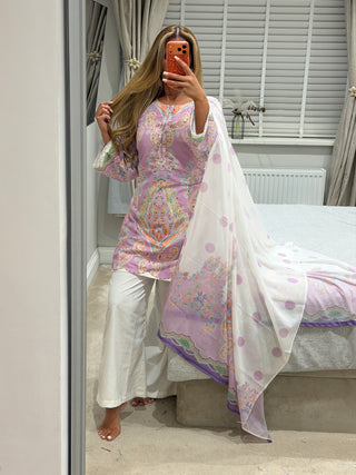 Pastel Print Purple x