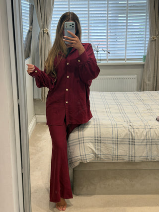 Zahrah Co Ord Burgundy