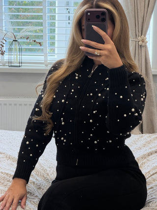 Pearls & Knit Jacket
