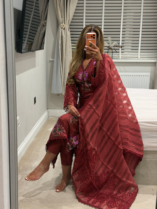 LUXE Maria Red Flora x