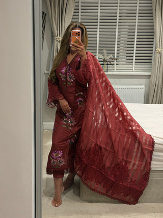 LUXE Maria Red Flora x