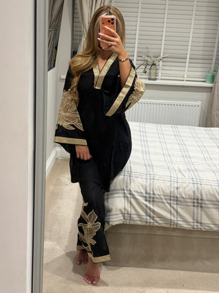Flora Co Ord Noir