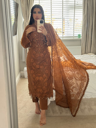 Brown Maria Lace x