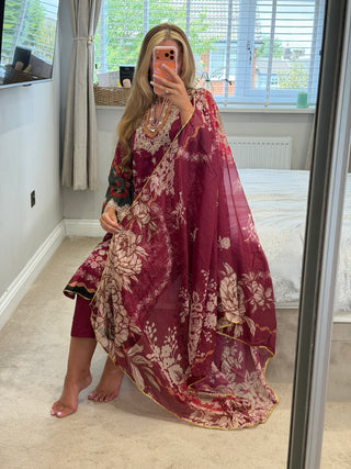 Maira Kaftan Maroon