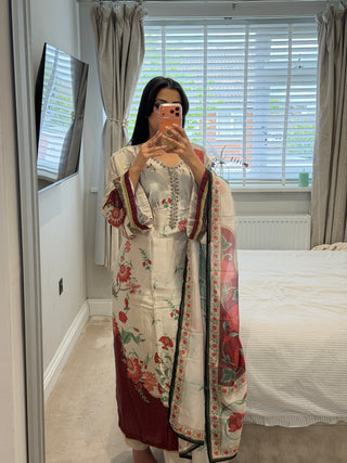Maria Kaftan White Blossom x