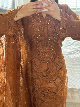 Brown Maria Lace x
