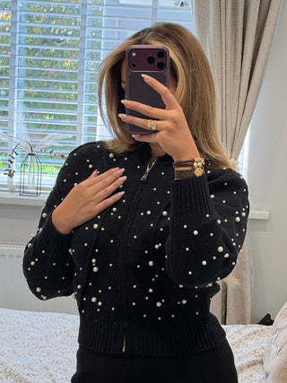 Pearls & Knit Jacket