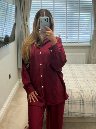 Zahrah Co Ord Burgundy