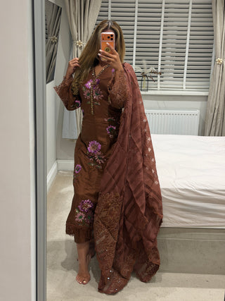 LUXE Maria Brown Flora x
