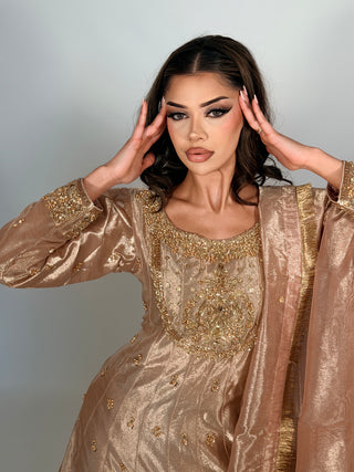 Royale Lengha Rose Gold