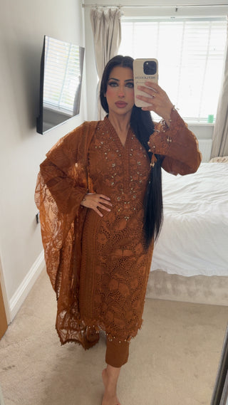 Brown Maria Lace x
