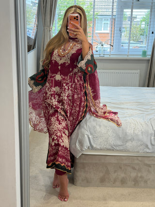 Maira Kaftan Maroon