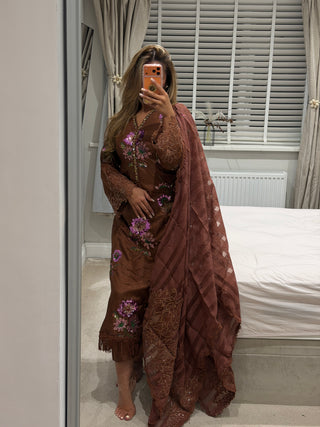LUXE Maria Brown Flora x