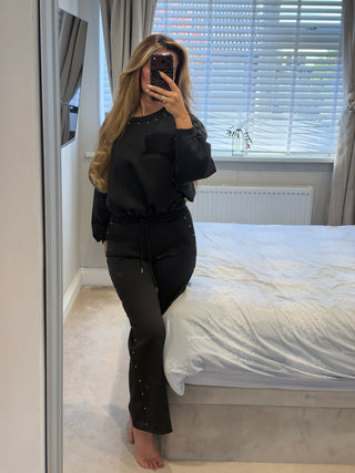 Studded Lounge Set Noir