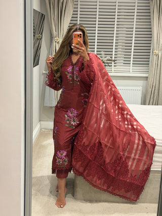 LUXE Maria Red Flora x