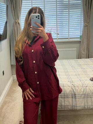 Zahrah Co Ord Burgundy
