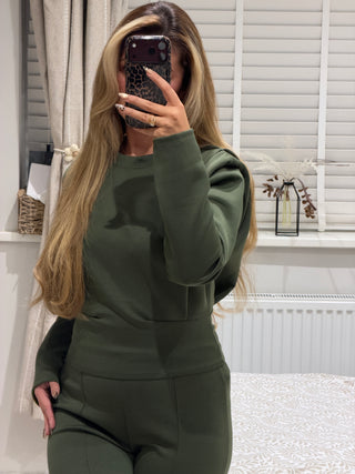 Molly Ruffle Khaki
