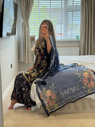 Khadi Print Navy x