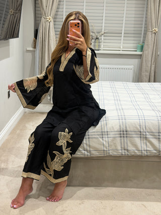 Flora Co Ord Noir