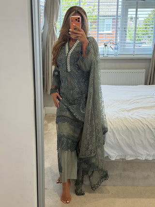 Maria Khaki Lace x