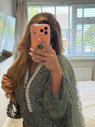 Maria Khaki Lace x