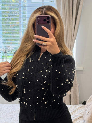 Pearls & Knit Jacket