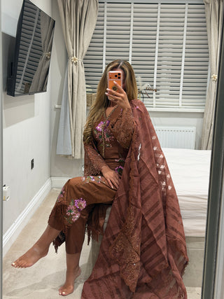 LUXE Maria Brown Flora x