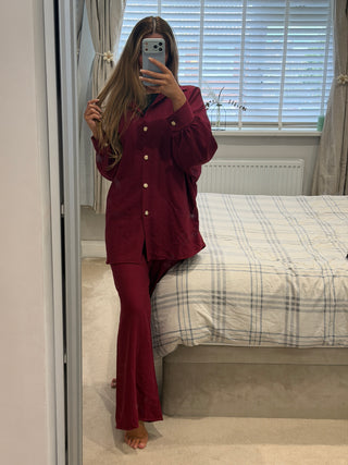 Zahrah Co Ord Burgundy