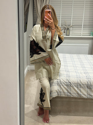 Flora Co Ord Beige