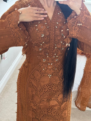 Brown Maria Lace x