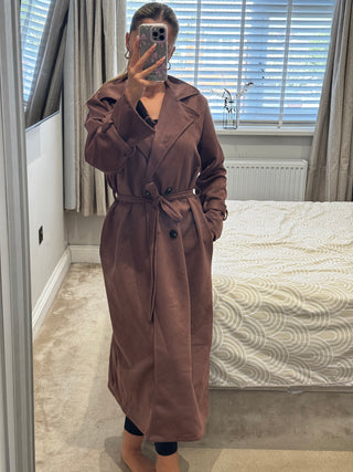 Sophie Suede Trench