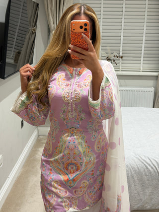 Pastel Print Purple x