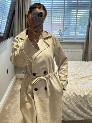 Sophie Suede Trench