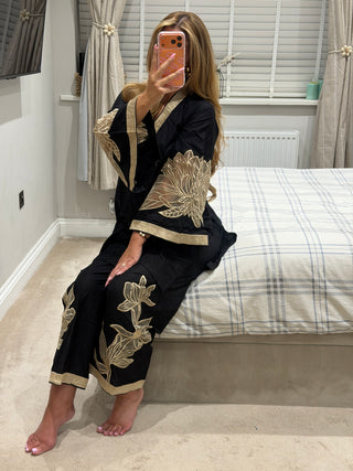 Flora Co Ord Noir